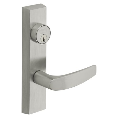 SARGENT Grade 1 Exit Device Trim, Classroom Function, Key Outside Unlocks/Locks Trim, For Rim 8800 and NB8 713-8 ETB LHRB 26D